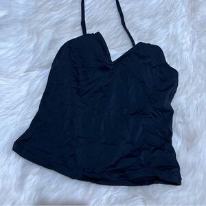 Smoothies black halter swim tankini size small